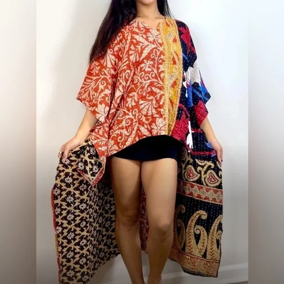 NWT Jaded Gypsy Kantha Hi Low Tunic Top - Picture 2 of 8